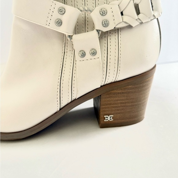 Sam Edelman Dalma Western Harness White Festival Cowgirl Ankle Boots - Picture 4 of 10